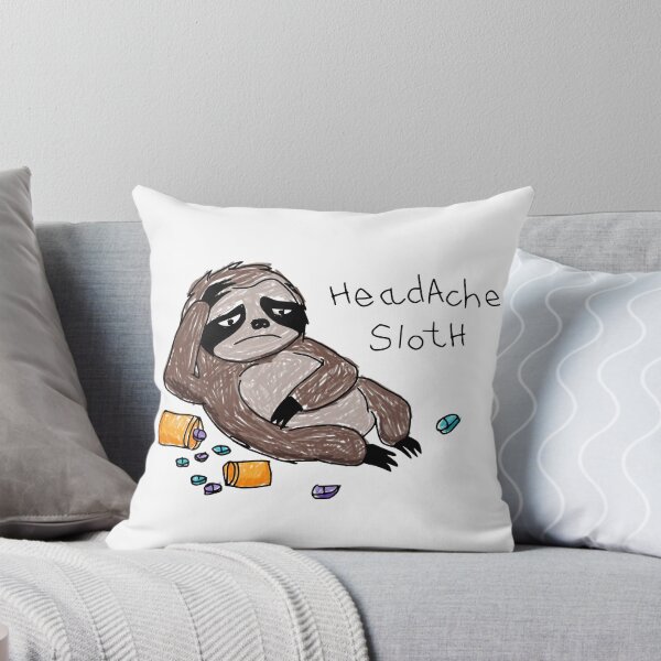 Item preview, Funny Chronic Pain Sticker Headache Sloth Messy Crayon Hand Drawn Chronic Illness Sticker Pack Chronic Illness Humor Spoonie Life Mental Health Sarcasm designed and sold by RealLifeMerchies.