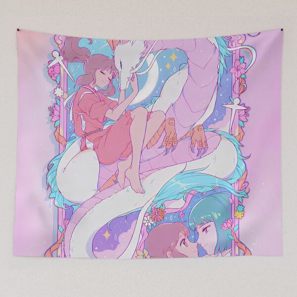 Item preview, Cute kawaii art girl [[chihiros]] go -%[ghiblis]%- love aways dragon designed and sold by ITsdnelinn.