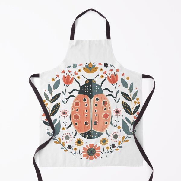 Item preview, Scandinavian Folk Art, Ladybug With Flowers designed and sold by xiao xuans.
