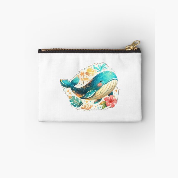 Item preview, Tropical Whale — Watercolor Illustration of a Whale, Flowers, Summer, Ocean designed and sold by MajesticDES.