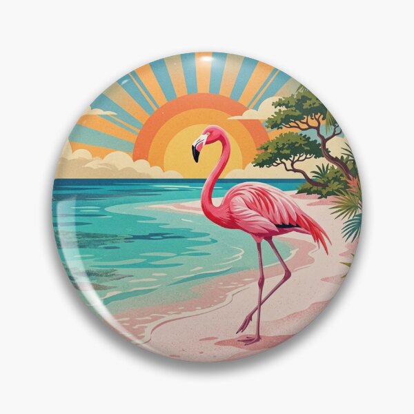 Item preview, Vintage Bonaire Tropical Beach Pink Sand Poster designed and sold by DuckOddity.