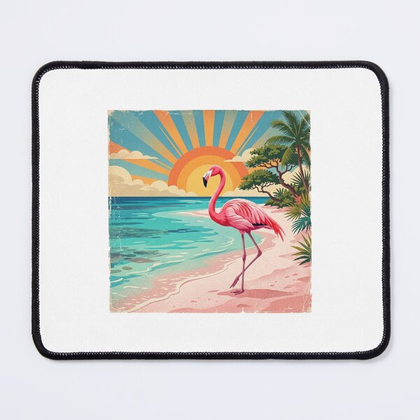 Item preview, Vintage Bonaire Tropical Beach Pink Sand Poster designed and sold by DuckOddity.