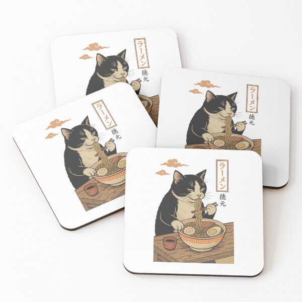 Item preview, Ramen Cat Japanese Cat Eating Noodle Kawaii Ramen Lover designed and sold by jinajinawoodood.