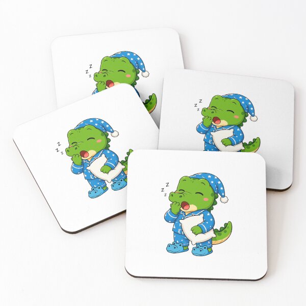 Item preview, Cute Sleepy Crocodile Pajama Cartoon | Kawaii Bedtime Alligator designed and sold by Krincydigitalart.