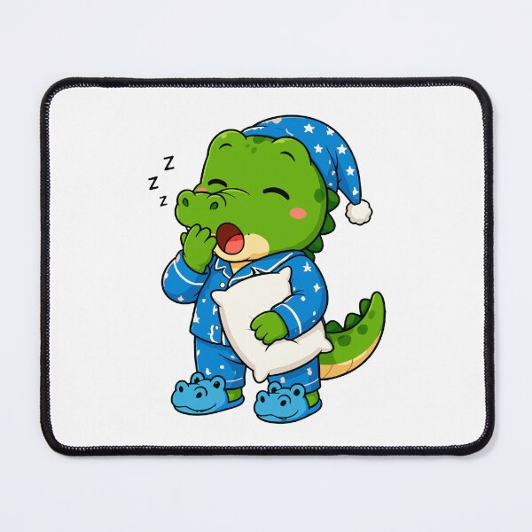 Item preview, Cute Sleepy Crocodile Pajama Cartoon | Kawaii Bedtime Alligator designed and sold by Krincydigitalart.