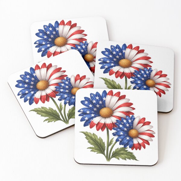 Item preview, Patriotic American Daisy Flowers designed and sold by PetalGarden.