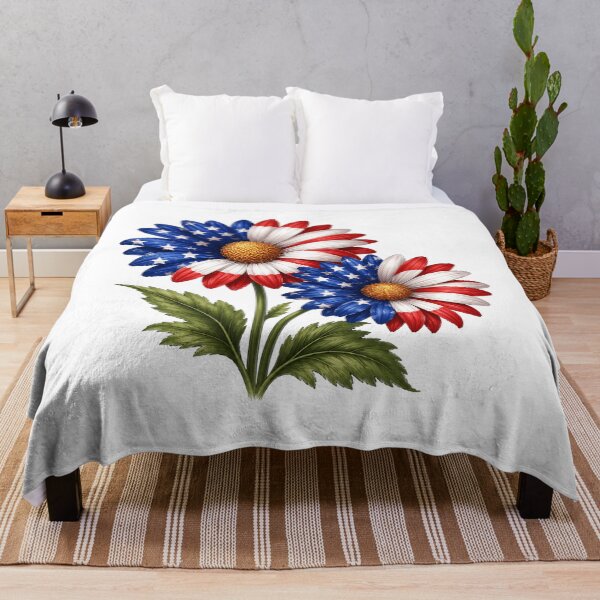 Item preview, Patriotic American Daisy Flowers designed and sold by PetalGarden.