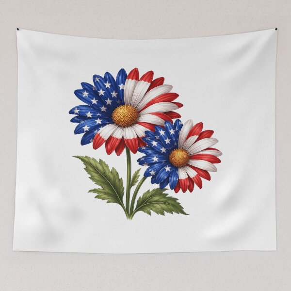 Item preview, Patriotic American Daisy Flowers designed and sold by PetalGarden.