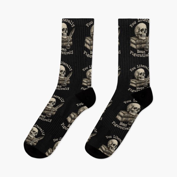 Item preview, Dark Academia Skull You Literally Mean Figuratively Intellectual Quote designed and sold by Im-Ara.