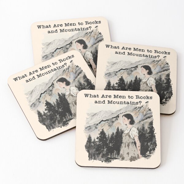 Item preview, What Are Men to Rocks and Mountains – Vintage Pride and Prejudice Jane Austen Quote Art designed and sold by FIREDesignsPOD.