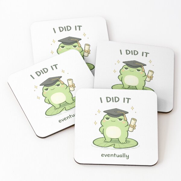 Item preview, Funny Frog Graduation Shirt — I Did It Eventually Graduate Frog Tee designed and sold by Moss & Mellow.