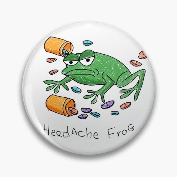 Item preview, Funny Chronic Pain Sticker Headache Frog Messy Crayon Hand Drawn Chronic Illness Sticker Pack Chronic Illness Humor Spoonie Life Mental Health Sarcasm designed and sold by RealLifeMerchies.