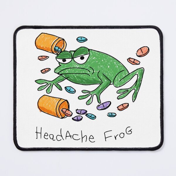 Item preview, Funny Chronic Pain Sticker Headache Frog Messy Crayon Hand Drawn Chronic Illness Sticker Pack Chronic Illness Humor Spoonie Life Mental Health Sarcasm designed and sold by RealLifeMerchies.