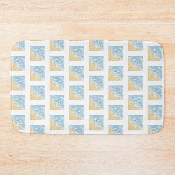 Item preview, Modern Minimalist Bonaire Ocean Wave Sand Art designed and sold by DuckOddity.