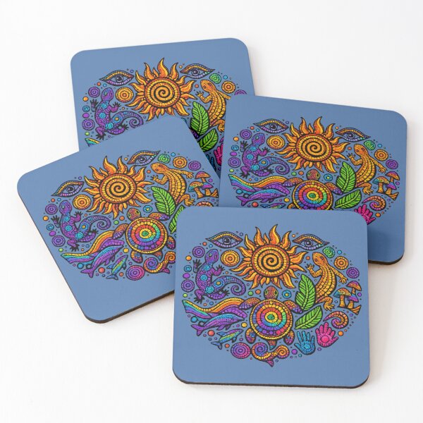 Item preview, Psychedelic Dreamtime Journey – Colorful Tribal Inspired Dot Art Design designed and sold by Kevin Shearer.