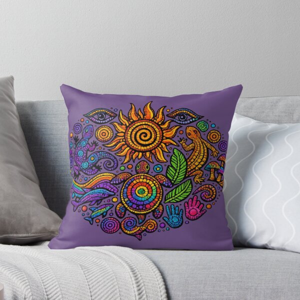 Item preview, Psychedelic Dreamtime Journey – Colorful Tribal Inspired Dot Art Design designed and sold by Kevin Shearer.