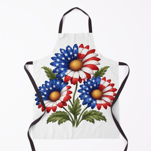 Item preview, American Flag Daisy Flowers Watercolor designed and sold by PetalGarden.