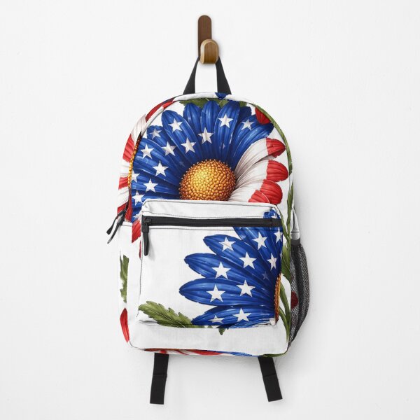 Item preview, American Flag Daisy Flowers Watercolor designed and sold by PetalGarden.