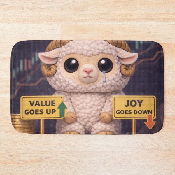 Item preview, Value Goes Up, Joy Goes Down Sheep | Funko Flock Parody designed and sold by Thpoar.