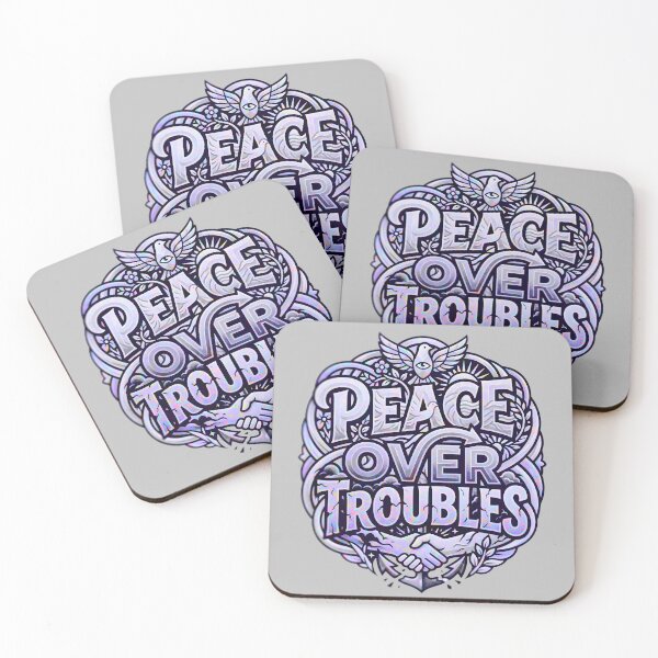 Item preview, Peace Over Troubles - The Holographic Iridescent Edition designed and sold by TrinovaCreates.