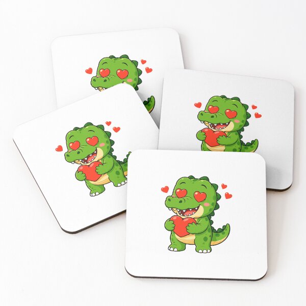 Item preview, Cute Crocodile in Love Cartoon | Kawaii Heart Alligator designed and sold by Krincydigitalart.