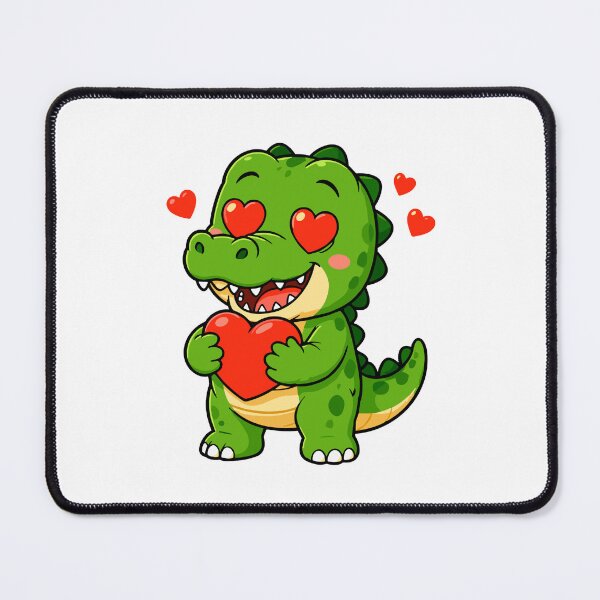 Item preview, Cute Crocodile in Love Cartoon | Kawaii Heart Alligator designed and sold by Krincydigitalart.