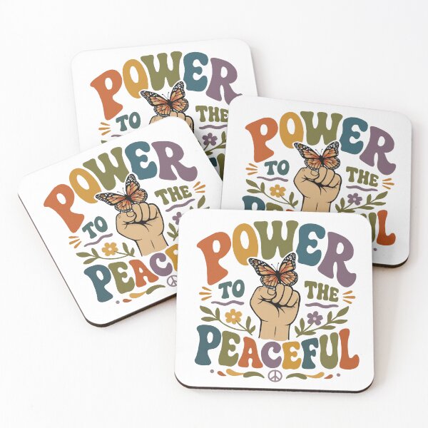 Item preview, Power to the peaceful  designed and sold by The Curious Cow.