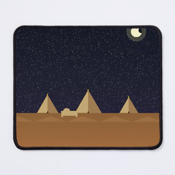 Artikelvorschau, Ägyptische Pyramiden, Nachthimmel, Mond, Sterne, Wüstenkunst entworfen und verkauft von AfricanArtHub.