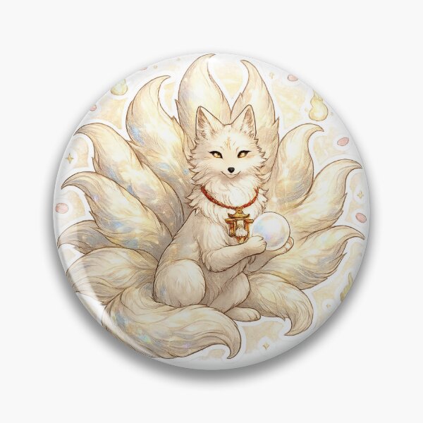 Item preview, Nine-Tailed Fox · Holographic Celestial Charm designed and sold by Terraprompt.