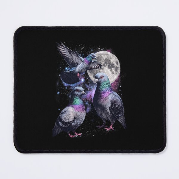 Item preview, Three Pigeons Howling At The Moon Watercolor Bird Lovers Artistic Nature designed and sold by jinajinawoodood.