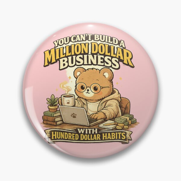 Item preview, Cute Entrepreneur Bear Million Dollar Business Motivation Quote For Side Hustlers designed and sold by Im-Ara.