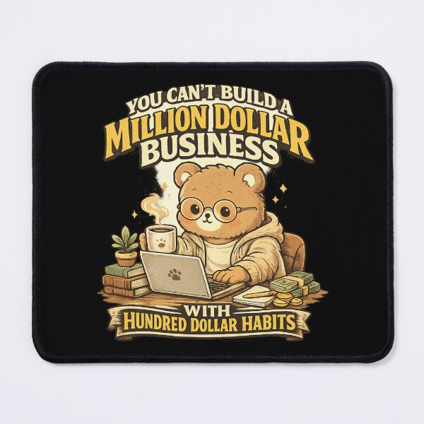 Item preview, Cute Entrepreneur Bear Million Dollar Business Motivation Quote For Side Hustlers designed and sold by Im-Ara.