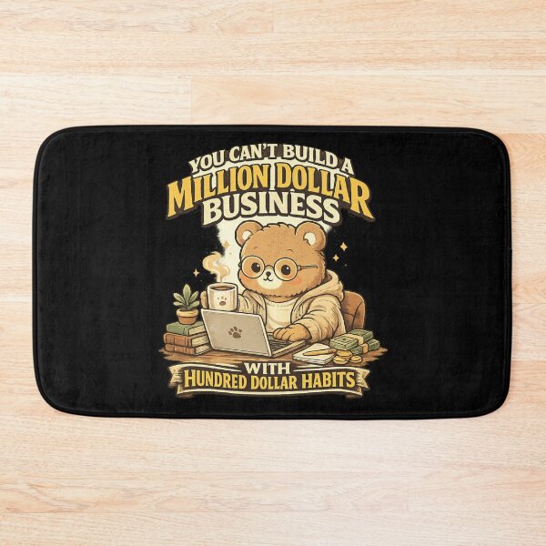 Item preview, Cute Entrepreneur Bear Million Dollar Business Motivation Quote For Side Hustlers designed and sold by Im-Ara.