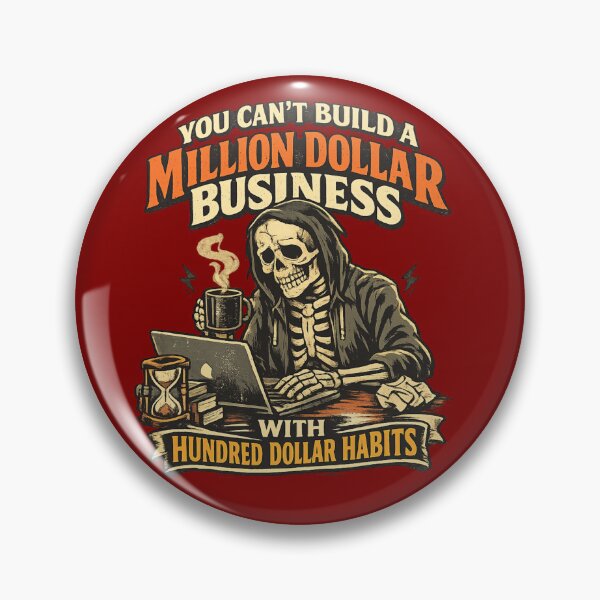 Item preview, Funny Skeleton Entrepreneur Quote Million Dollar Business Hustle Motivation Design designed and sold by Im-Ara.
