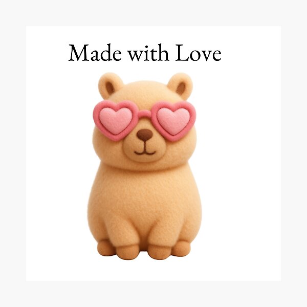 Item preview, Heart Glasses Bear Cute Love Aesthetic Character designed and sold by Siti Hoiriyah.