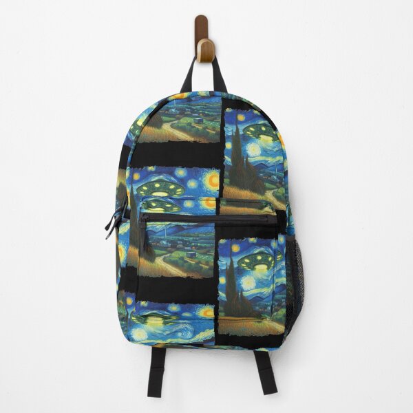 Item preview, Starry Night UFO Alien Abduction Van Gogh Inspired Sci Art designed and sold by jinajinawoodood.