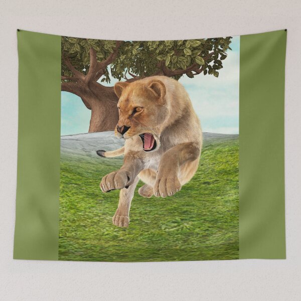 Item preview, Fierce Lioness Jungle Adventure Art designed and sold by Vac1.