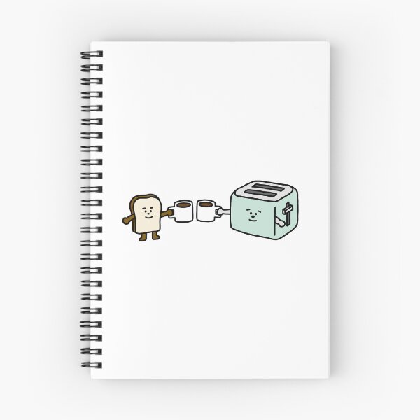 Item preview, bread guy and toaster guy with cups of coffee designed and sold by superbaechoo.