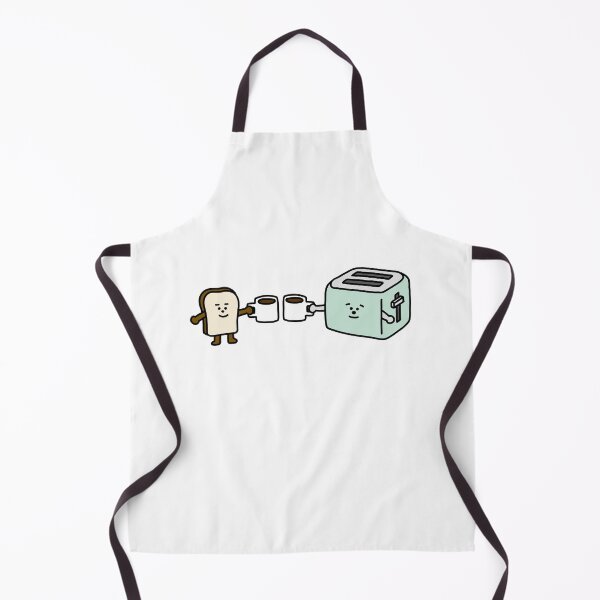 Item preview, bread guy and toaster guy with cups of coffee designed and sold by superbaechoo.