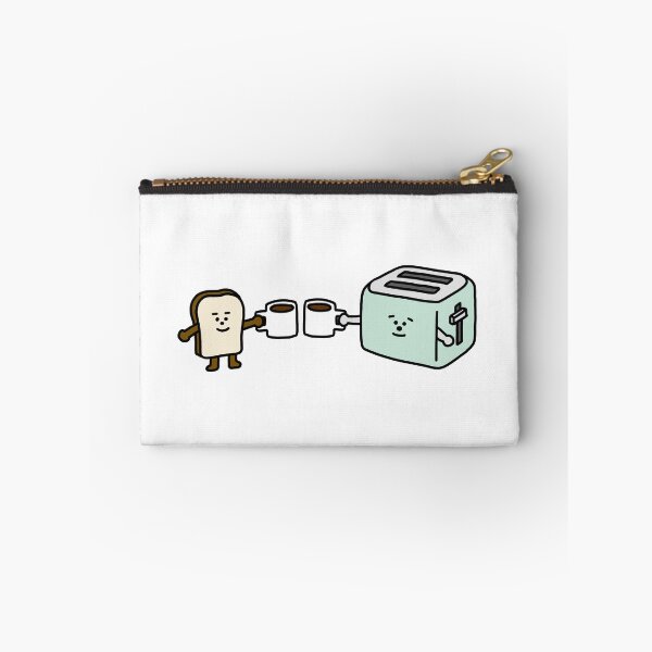 Item preview, bread guy and toaster guy with cups of coffee designed and sold by superbaechoo.