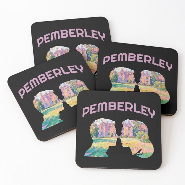 Item preview, Pemberley Estate Silhouette Art – Vintage Pride and Prejudice Mr Darcy Pastel Oil Painting designed and sold by FIREDesignsPOD.