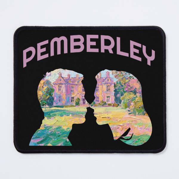 Item preview, Pemberley Estate Silhouette Art – Vintage Pride and Prejudice Mr Darcy Pastel Oil Painting designed and sold by FIREDesignsPOD.