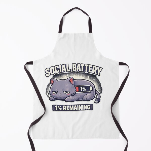 Item preview, Social Battery 1% Cat T-Shirt | Cozy Burnout Kawaii Streetwear Tee designed and sold by CozyNekoClub.