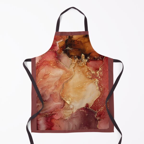 Item preview, Crimson Gold Reverie Ink Art - Original Artwork designed and sold by PourtionOfArt.
