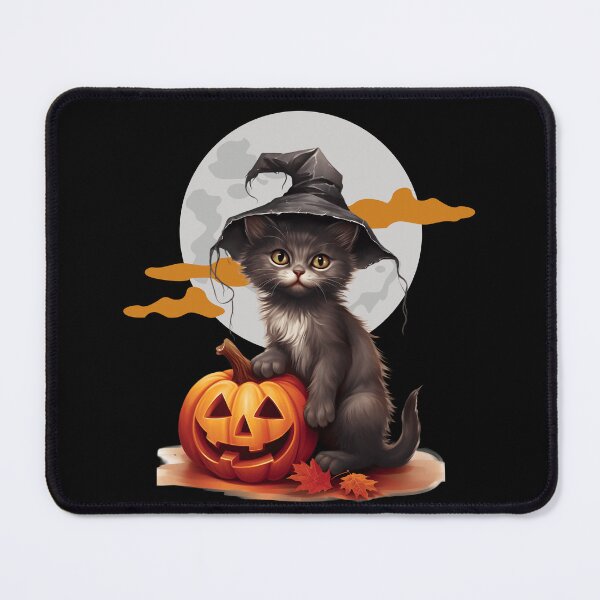 Item preview, Cute Halloween Cat Pumpkin Witch Art. designed and sold by HorrorInkStudio.