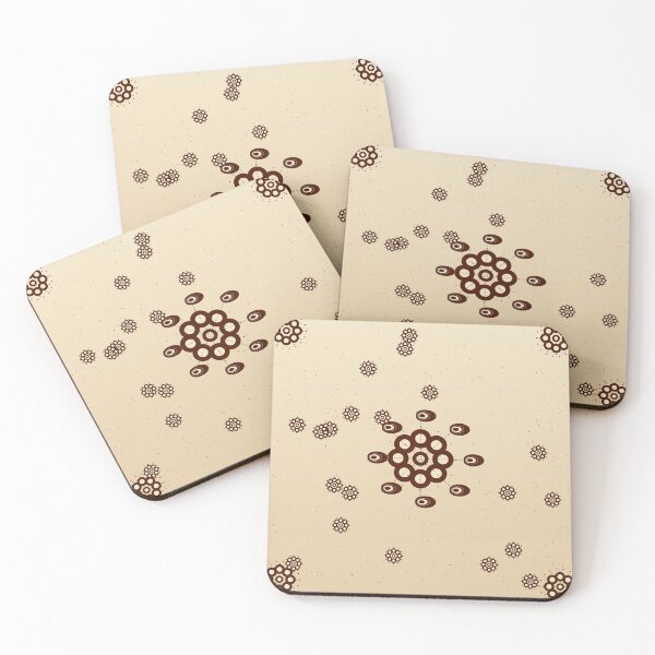 Item preview, African Henna Mehndi Flower Paisley Brown Pattern Art  designed and sold by AfricanArtHub.