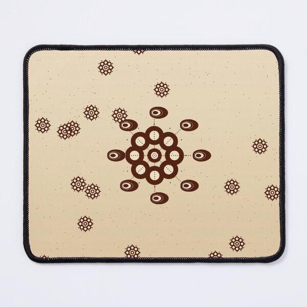Item preview, African Henna Mehndi Flower Paisley Brown Pattern Art  designed and sold by AfricanArtHub.