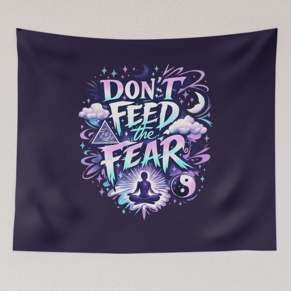 Item preview, Don't Feed the Fear Mystical Motivation Typography designed and sold by Meivelle.