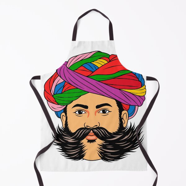 Item preview, Royal Rajasthani Man with Colorful Turban designed and sold by Krincydigitalart.