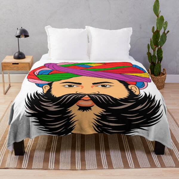 Item preview, Royal Rajasthani Man with Colorful Turban designed and sold by Krincydigitalart.